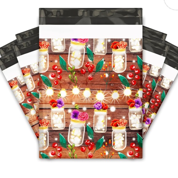 🫙20 Winter Rustic Mason Jars Poly Mailers - 10 x 13 inch - Picture 1 of 2